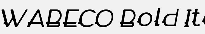 WABECO Bold Italic